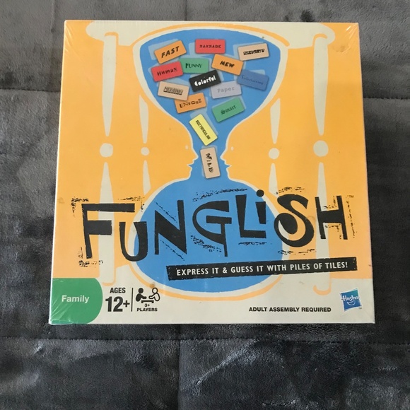Funglish Exress It Game with Tiles Family Fun Hasbro
